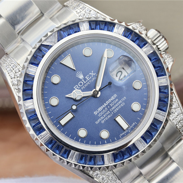 Submariner Silver Blue Diamond 40mm
