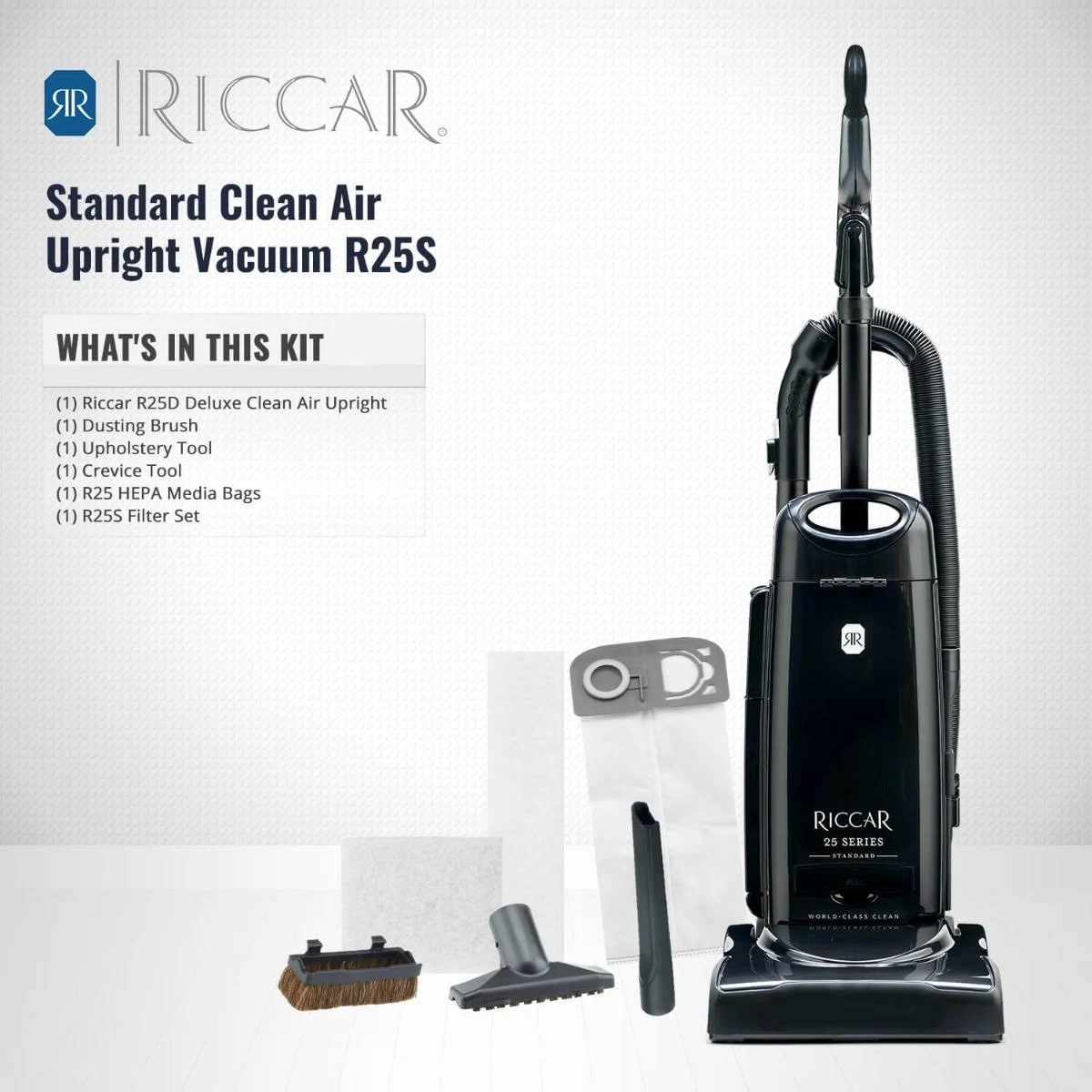 Riccar R25S Standard Clean Air Upright Vacuum