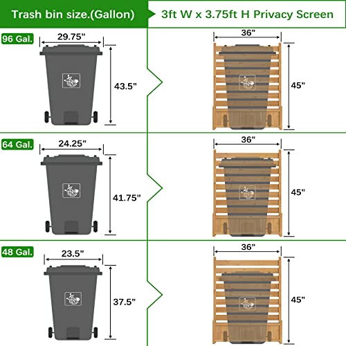 GDLF Air Conditioner Fence Outdoor Wood Privacy Screen with Planter Box for Trash Can Pool Equipment No-Dig Kit