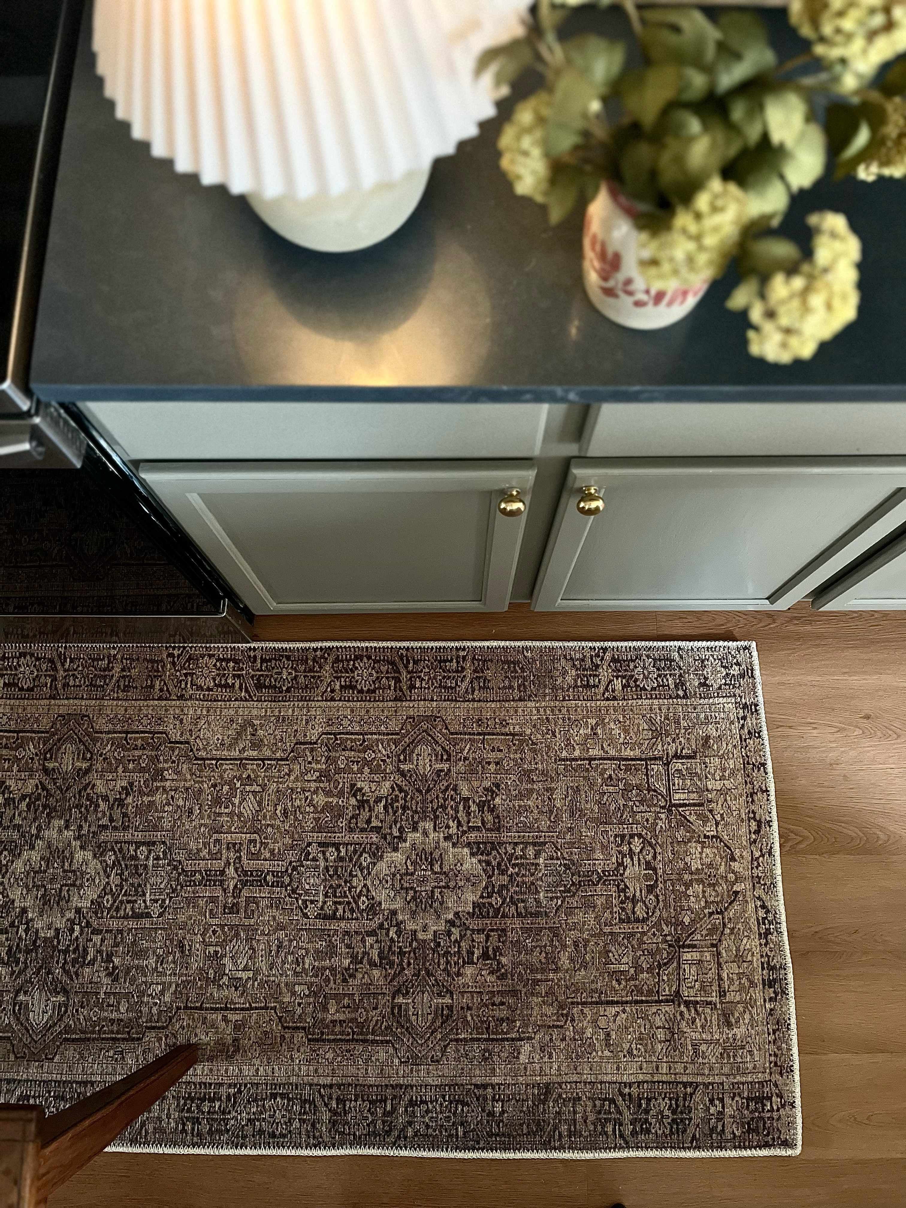 Hauteloom Buliran Living Room, Bedroom Machine Washable Area Rug - Traditional - Brown, Green - 7'10" x 10'2"