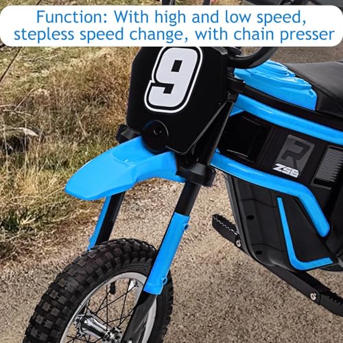 Electric Dirt Bike for Kids, 24V 350W Kids Electric Motorcycle, 3-Speed Modes & Up to 14.29 MPH, Metal Suspension Safe and Shock Proof