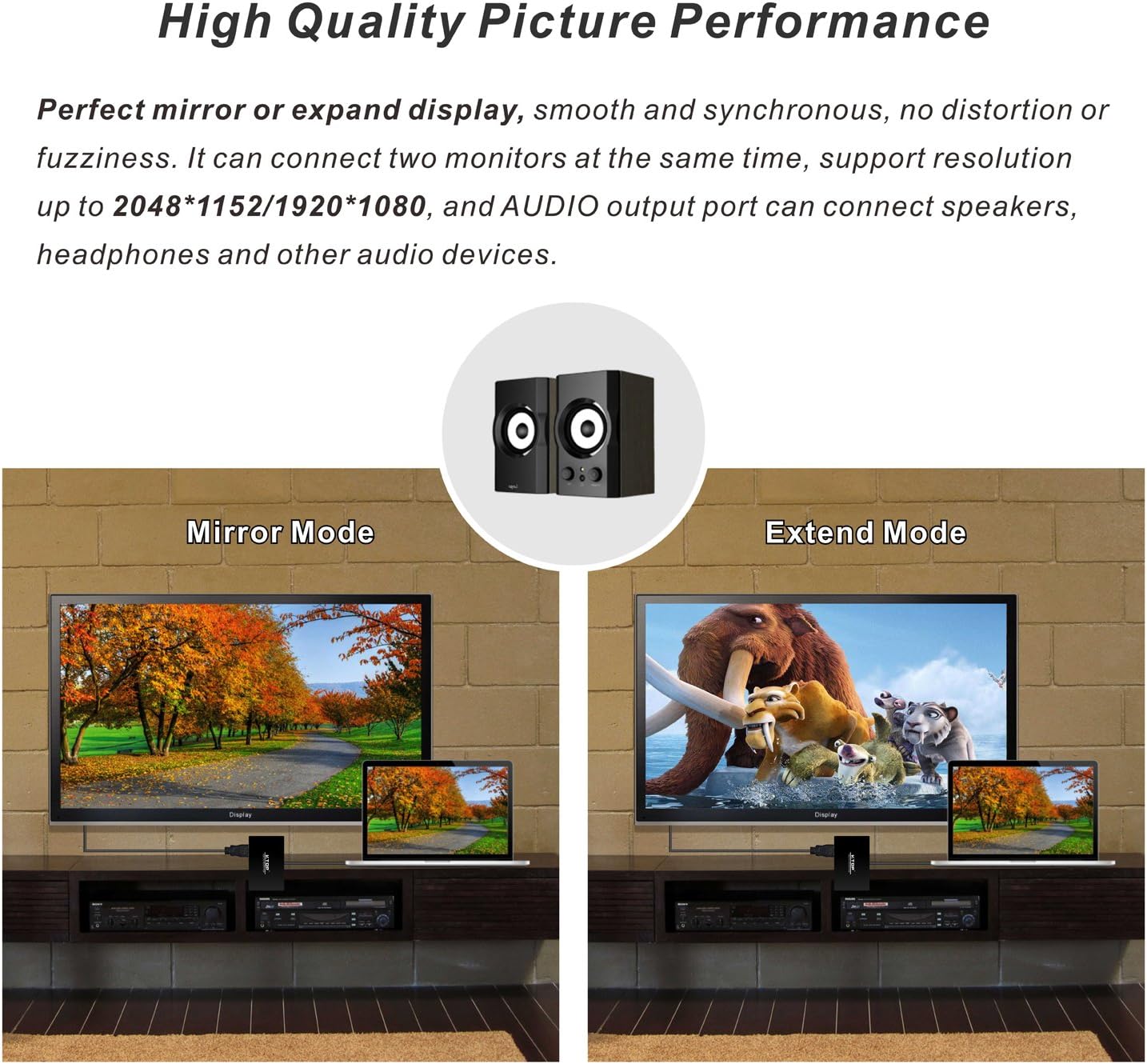 USB 3.0 to HDMI-DVI-VGA Video Graphics Card Adapter for Multiple Monitors-Add HDMI and DVI-D or HDMI and VGA (Compatible for Windows 10, 8.1, 7, XP)