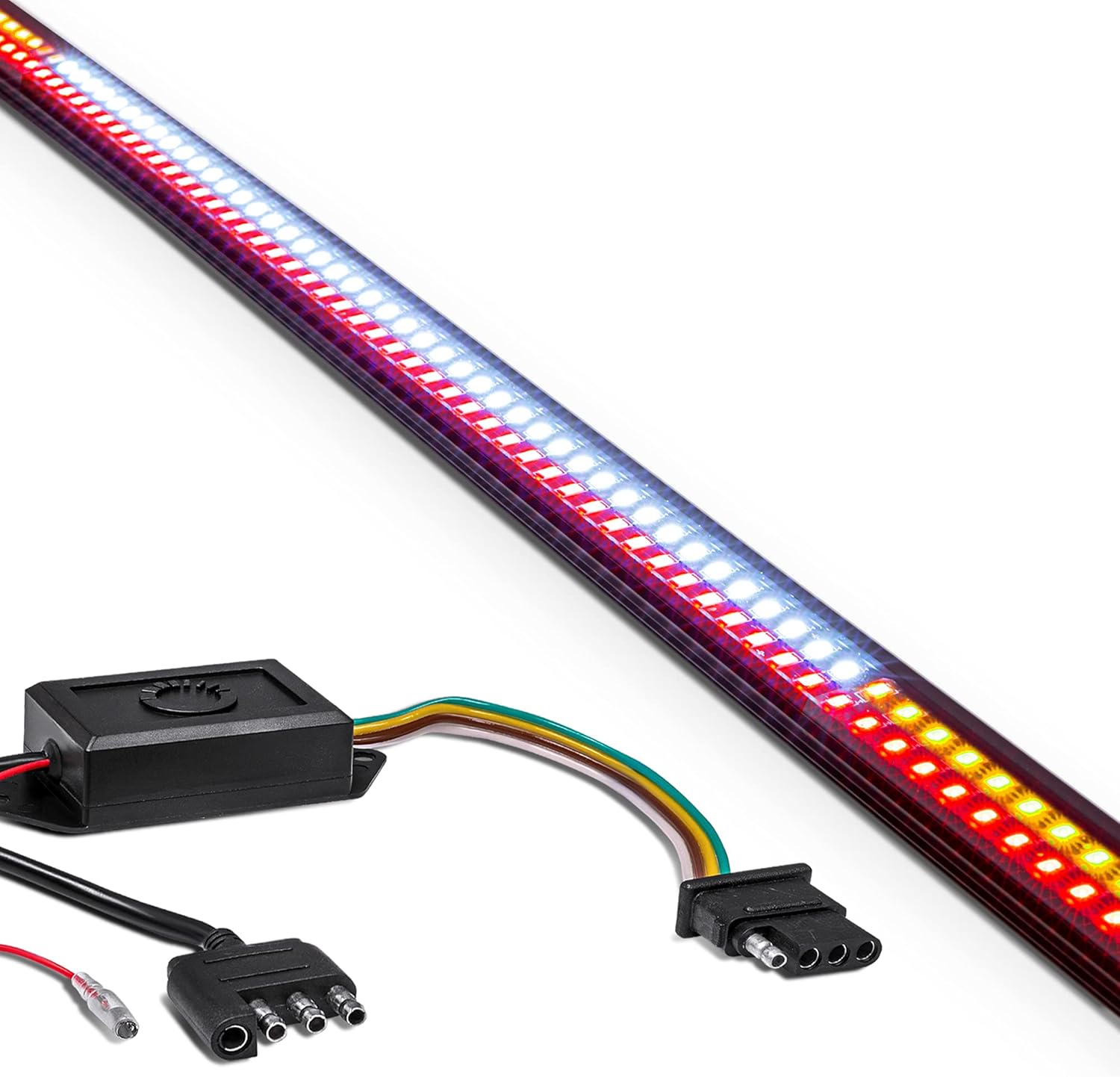 60" LED Tailgate Light Bar for Trucks [Rigid Aluminium Frame] [Amber Sequential Turn Signal] [Tail & Reverse Light] [IP66 Waterproof] Rear Truck Tail