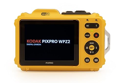 KODAK PIXPRO WPZ2 Rugged Waterproof Shockproof Dustproof WiFi Digital Camera 16MP 4X Optical Zoom 1080P Full HD Video Vlogging Camera 2.7" LCD