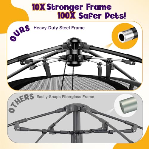Extra Large Catio Outdoor Cat Enclosure, Rywell 3-Tier Spacious Outdoor Cat Tent, Weatherproof&Sunproof with 5 Windows