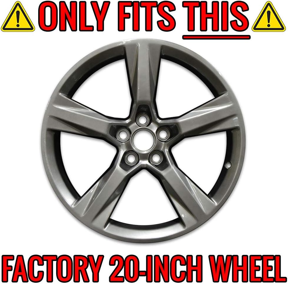 Brighter Design Set of 4 Gloss Black 5 Spoke 20 Wheel Skins for Chevy Camaro LS/LT/SS 2016-2018