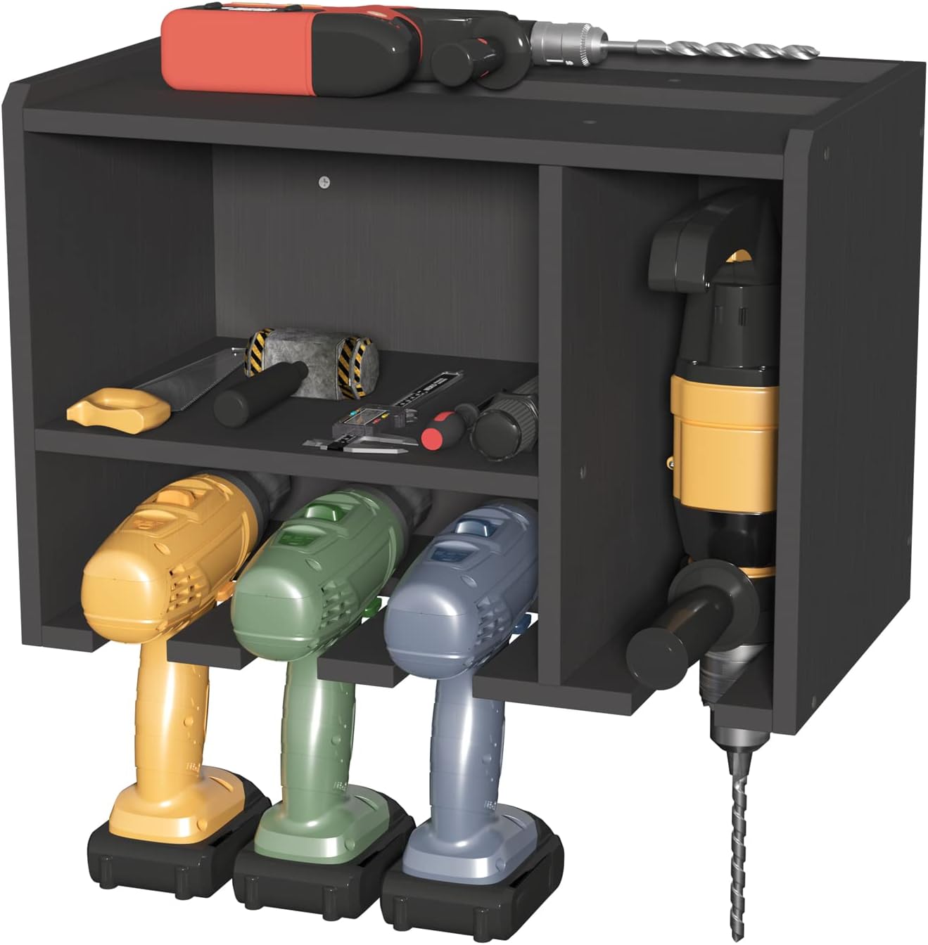 Power Tool Organizer, Drill Holder Wall Mount, Cordless Tool Storage, Large Storage Capacity Power Tool Holder