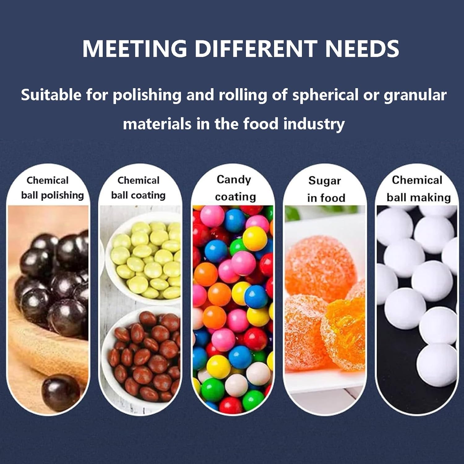 Electric Roller Sugar Coating Machine, Coating Machine For Sweet Ball Maker With Adjustable Speed