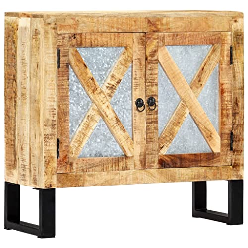 Sideboard 31.5"x11.8"x29.9" Solid Wood Mango,Modern Mango Wood Sideboard with Ample Storage and Patterns for Living Room Dining Room Furniture