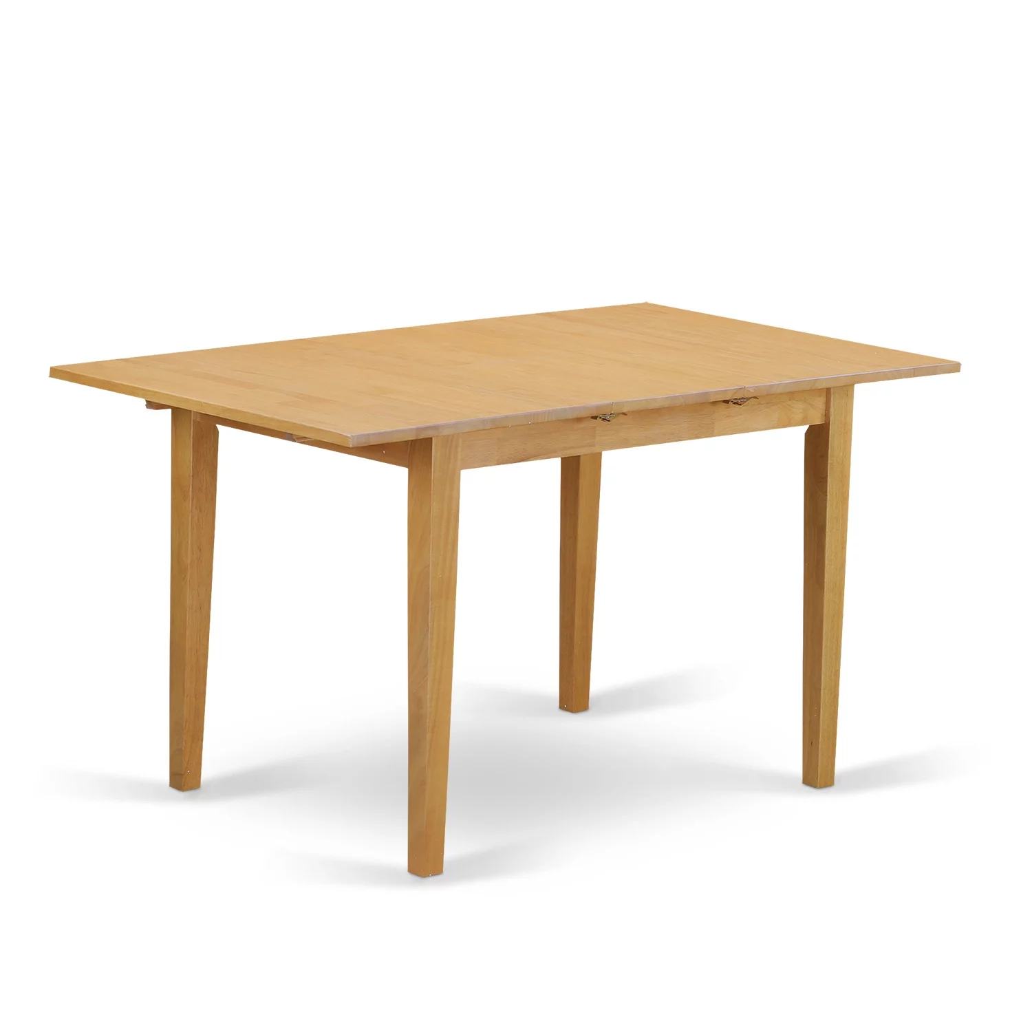 East West Furniture  Norfolk Kitchen Dinette Table & 4 Chairs with Wood Seat, Oak