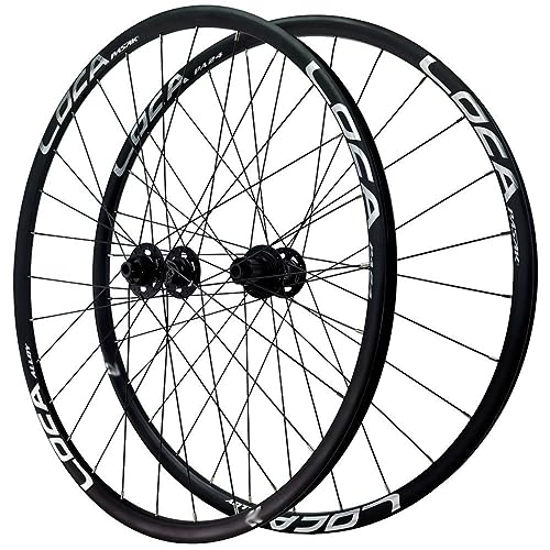 26" Mountain Bike Wheelset Center-Locking Disc Brakes Rims Sealed Bearing Hubs Support 8-12 Speed Cassette Thru Axle Wheel Set Front 12 * 100mm Rear