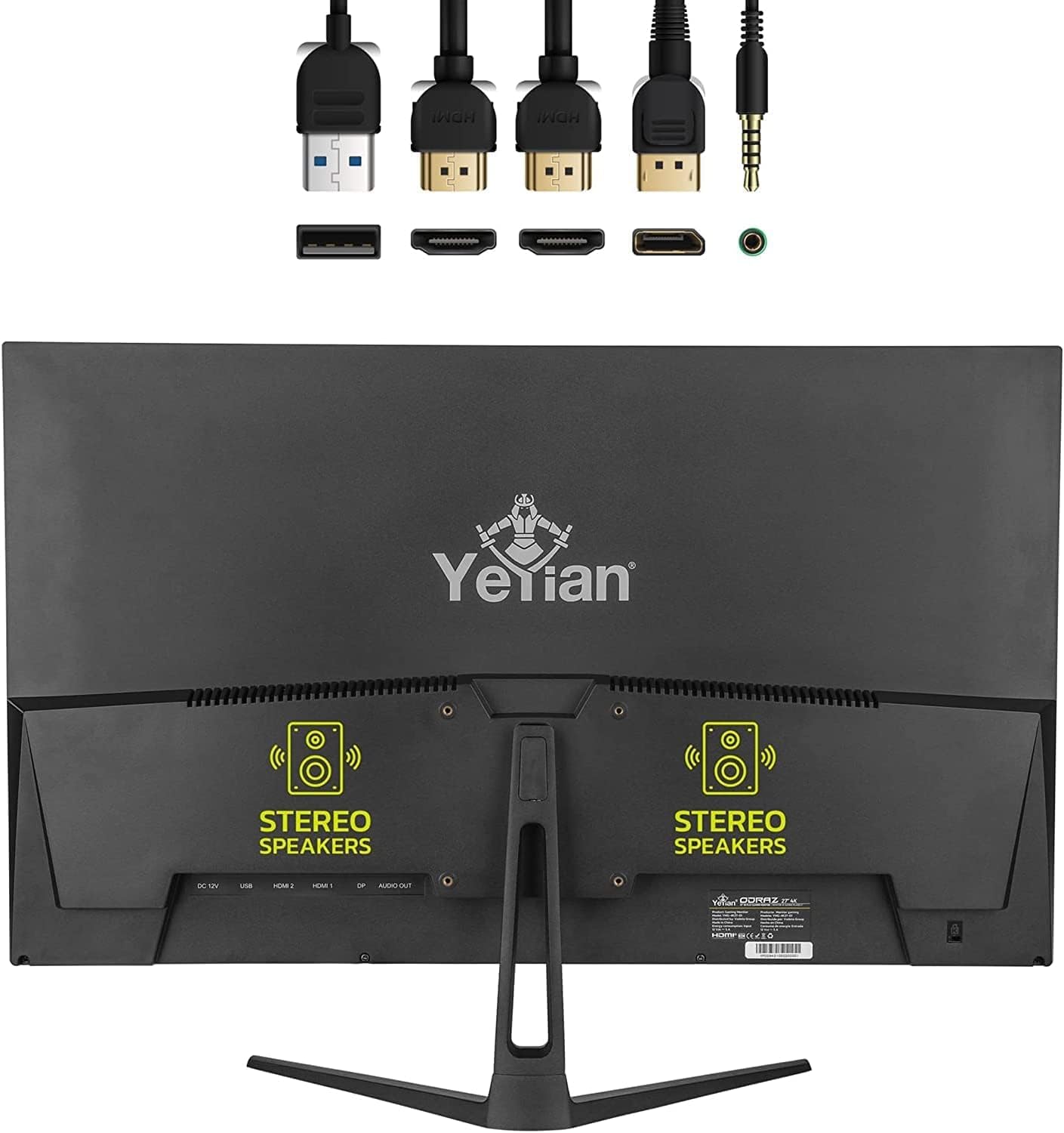YEYIAN ODRAZ 27 inch IPS Panel HDR 4K UHD Slim Bezel PC Gaming Monitor 3840x2160, 1 Billion Colors, 99% sRGB, 300cd/m2, 1000:1, 60Hz 5ms, 16:9, 178°