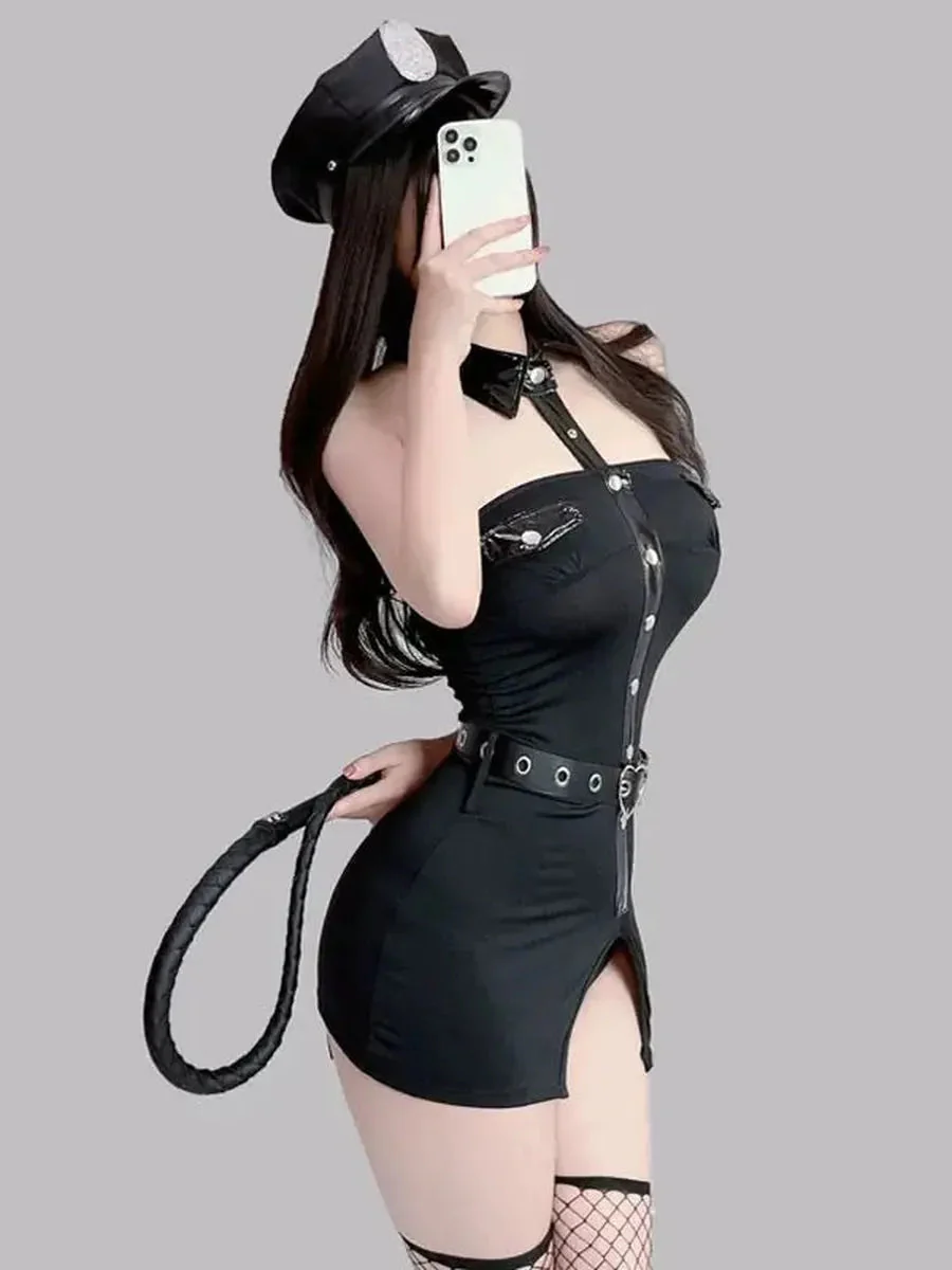 'Esdeath' Anime Girl Pu Leather Uniform Suit