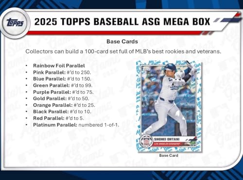 NEW 2025 Baseball All-Star Game Trading Card MEGA Box, 80 Cards