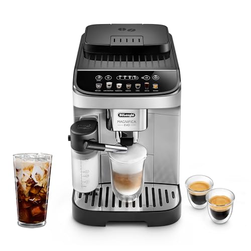 De'Longhi Magnifica Evo Automatic Espresso & Coffee Machine with Auto Milk Frother, Built-in Grinder & Auto-Clean Function - For Latte, Cappuccino