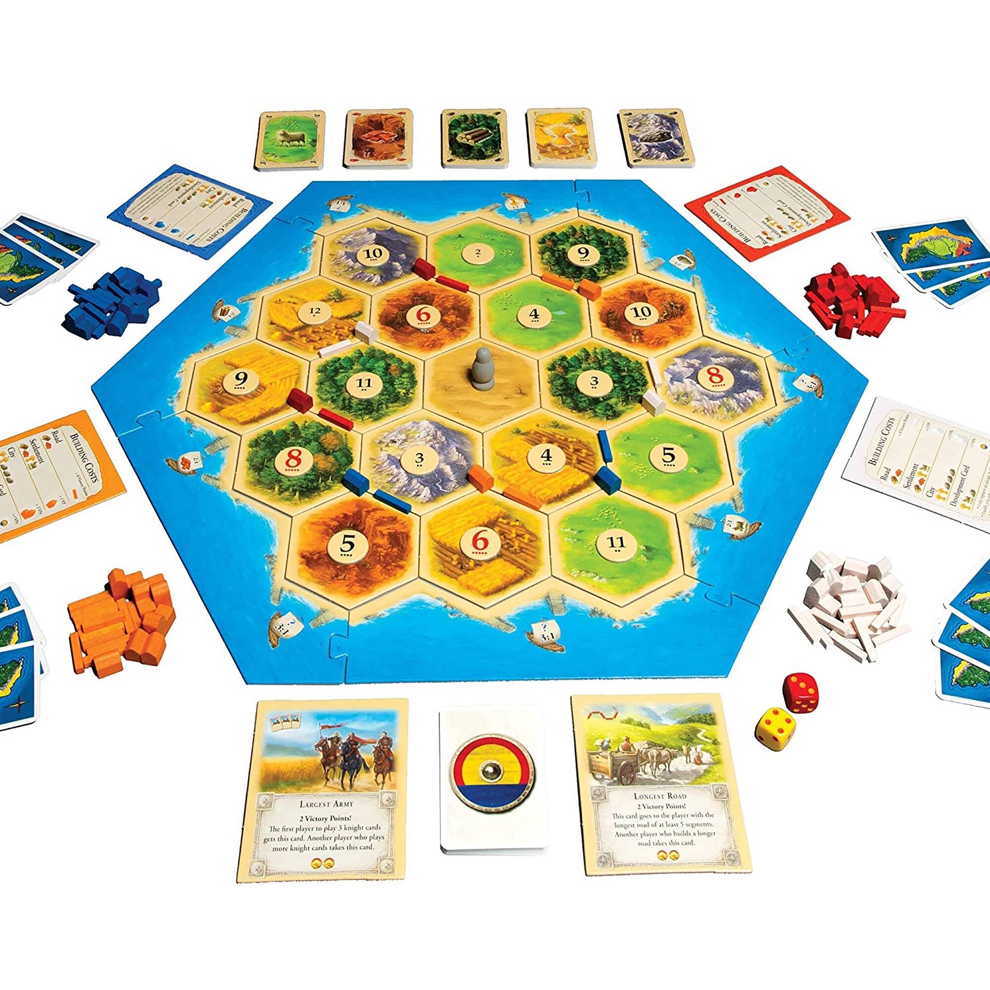 Asmodee Settlers of Catan and Ticket to Ride Board Game Bundle