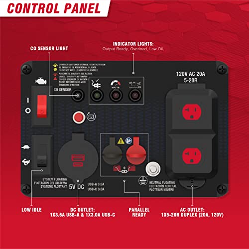 A-iPower 7600W Dual Fuel Quiet Portable Inverter Generator, Electric Start RV Ready, EPA & CARB Compliant CO Sensor