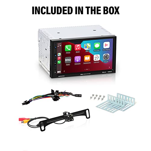 BOSS Audio Systems BCP62 Car Stereo - Apple CarPlay, Double Din, 6.2 Inch Capacitive Touchscreen, Bluetooth, No CD DVD Player, AM/FM Radio Receiver