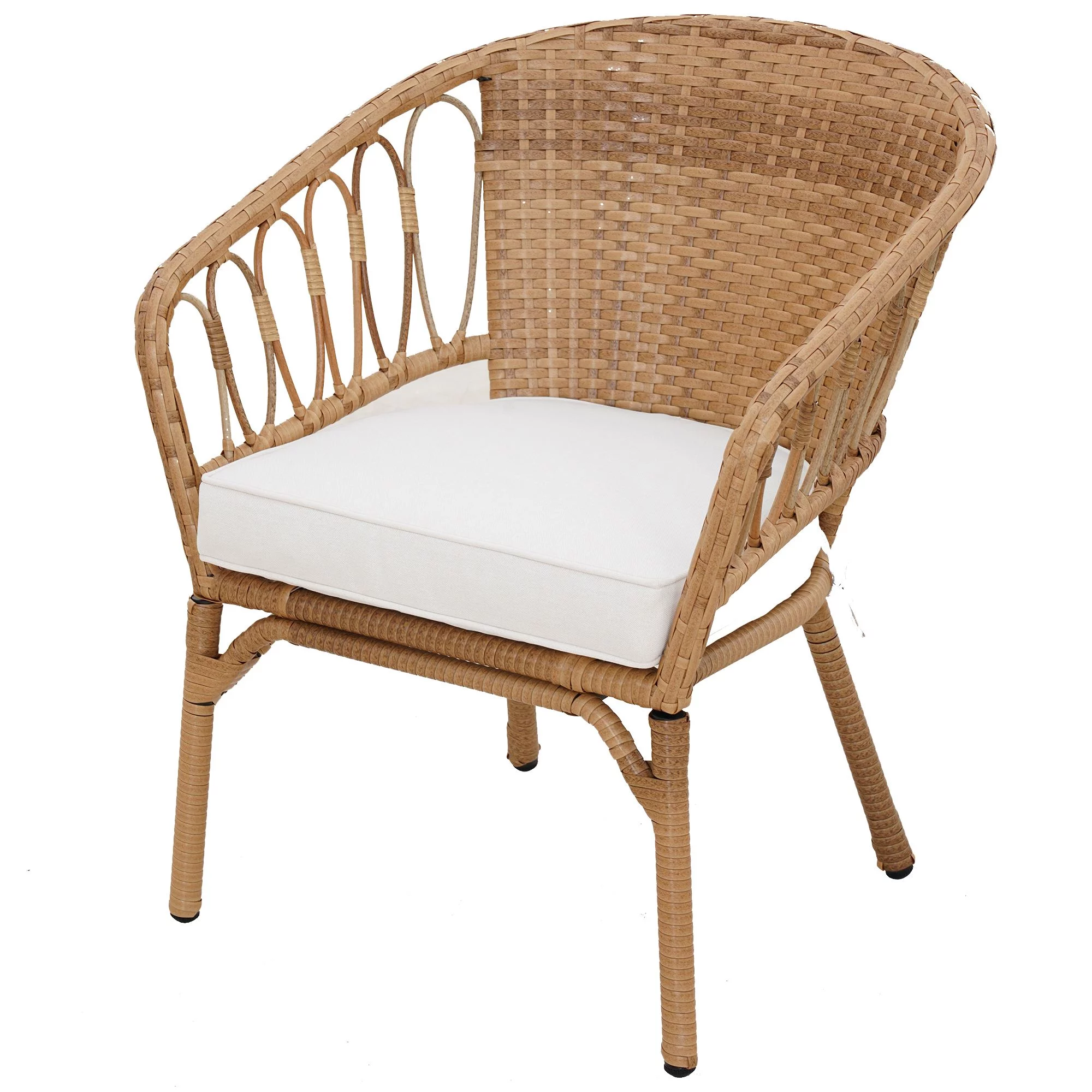 Better Homes & Gardens Willow Sage 3-Piece Outdoor Wicker Bistro Set, Beige
