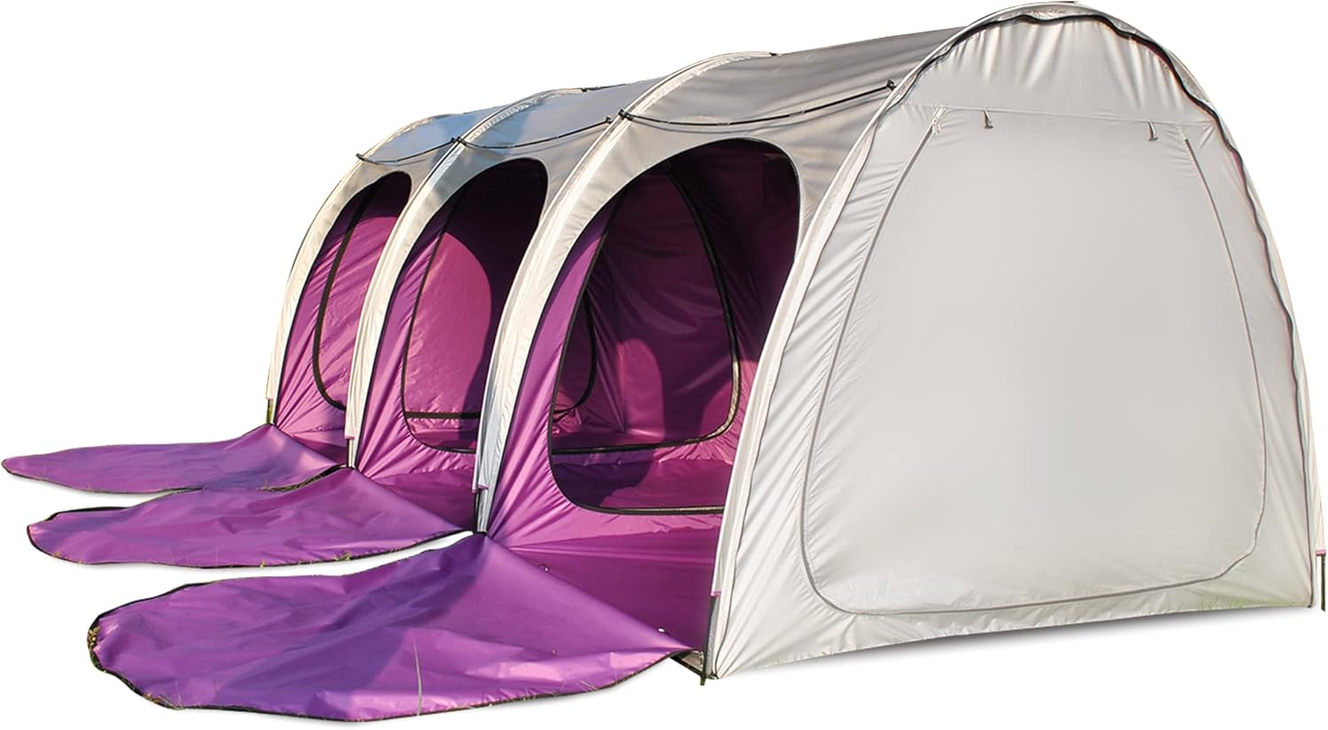 Attachable Beach Tent Sun Shelter 4 Person Heat and Light-Blocking UPF50+ UV Protection Sun Shade Easy Setup for A Family Vacation