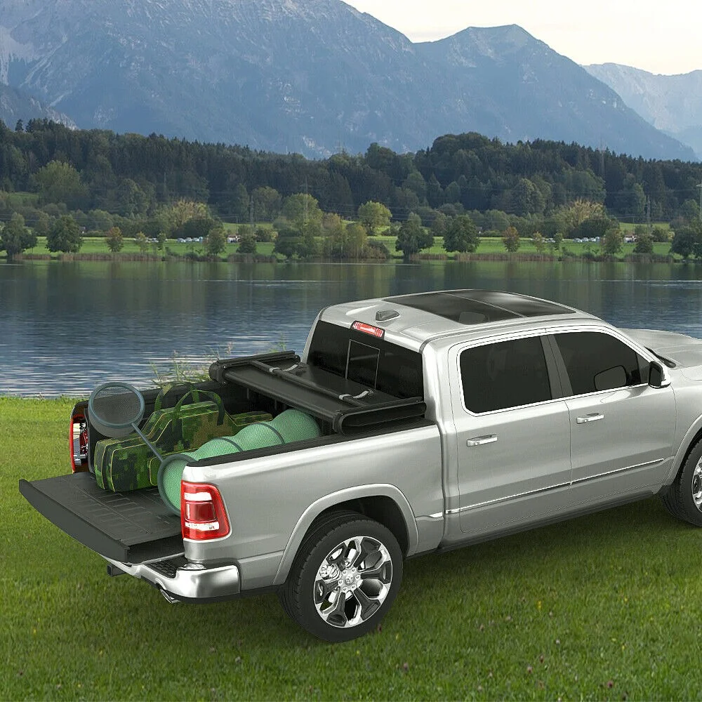 Ledkingdomus 60" 5 ft Soft Tri-Fold Truck Bed Tonneau Cover for 2016-2023 Toyota Tacoma