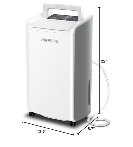 AIRPLUS 4,500 Sq.Ft 70 Pint Dehumidifier for Basements and Home-with Drain Hose,Efficient,Energy-with Dual Protection and 4 Smart Modes,24H Timer