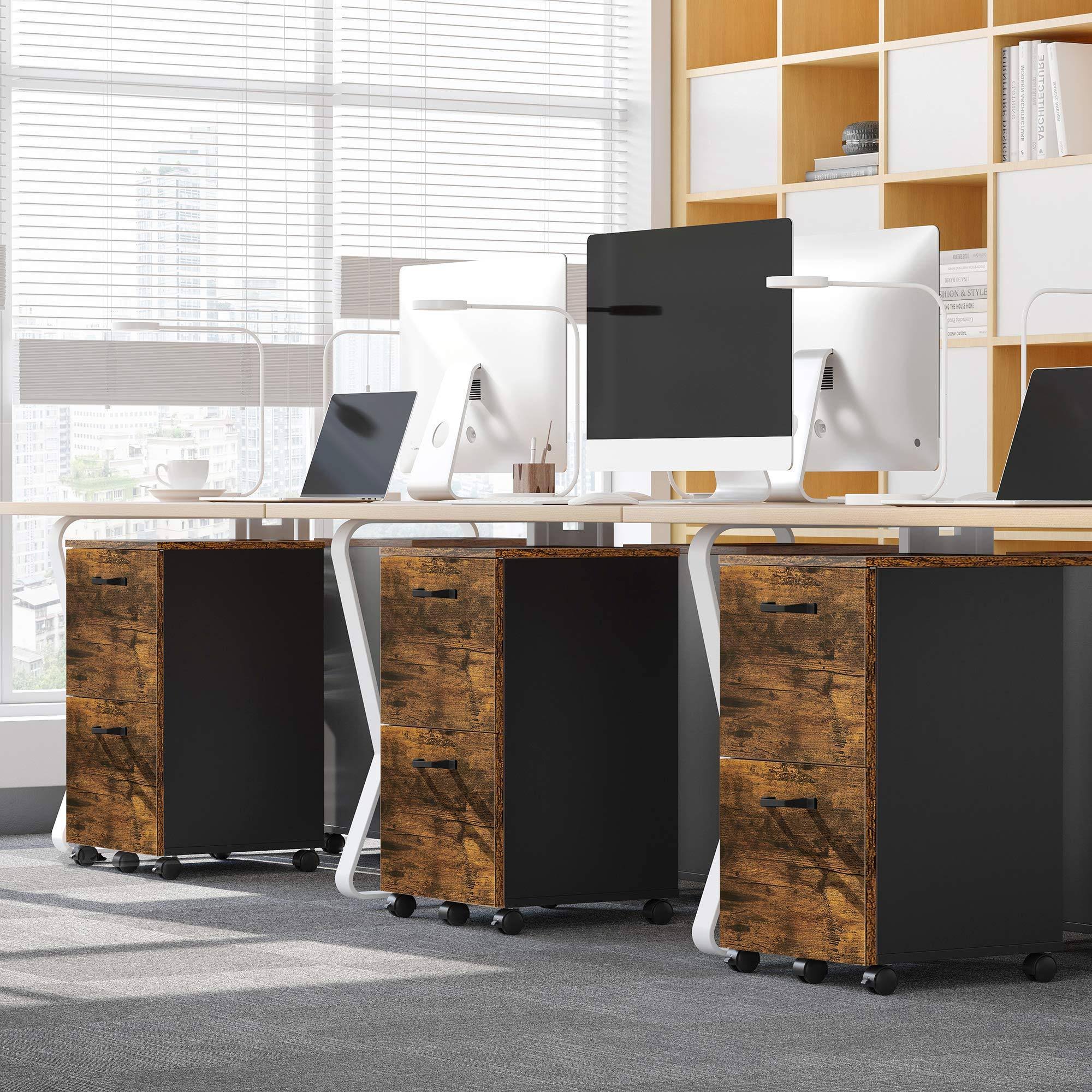 VASAGLE Industrial 2 Drawer File Cabinet