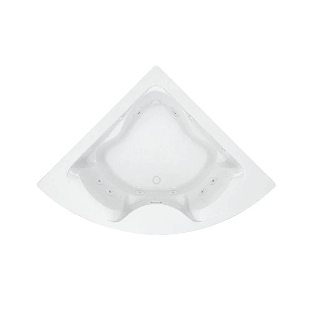 American Standard EverClean Cadet 85 in. x 60 in. Center Drain Corner Whirlpool Tub in White 2775LCWH