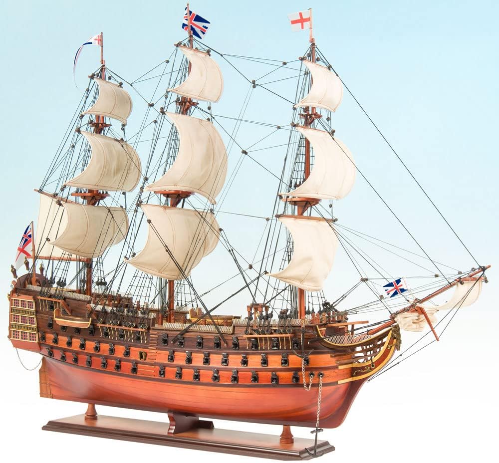 Seacraft Gallery HMS Victory Wooden Model Ship 37.4"- Fully Assembled Handcrafted Wooden Toy Ship Model - Wooden Large Model Ships