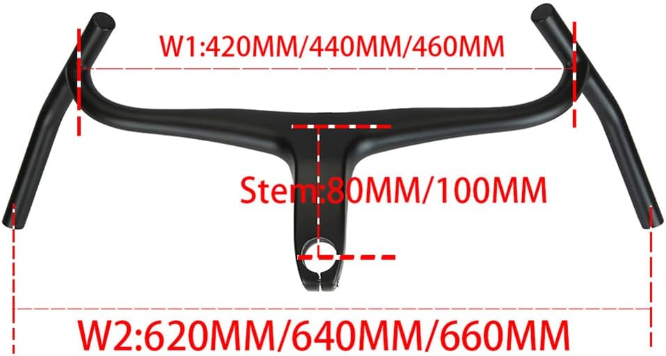 Bike Drop Bar Handlebar for Road Bikes, Carbon Fiber Drop Bar Bent Handlebar, Bicycle Gravel Handlebars