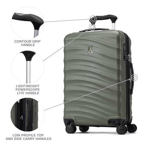 Travelpro Maxlite Air V2 Hardside Expandable Carry on Luggage, 8 Spinner Wheels, Lightweight Hard Shell Suitcase, TSA lock, Black, Carry On 21-Inch