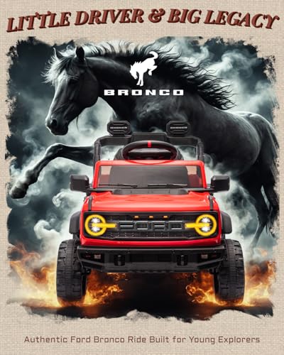 24V Ride on Toys for Big Kids, Licensed Ford Bronco Raptor 2 Seater Ride on Cars with Remote Control, Ride on Truck w/ 4-Wheeler Suspension, 3 Speeds