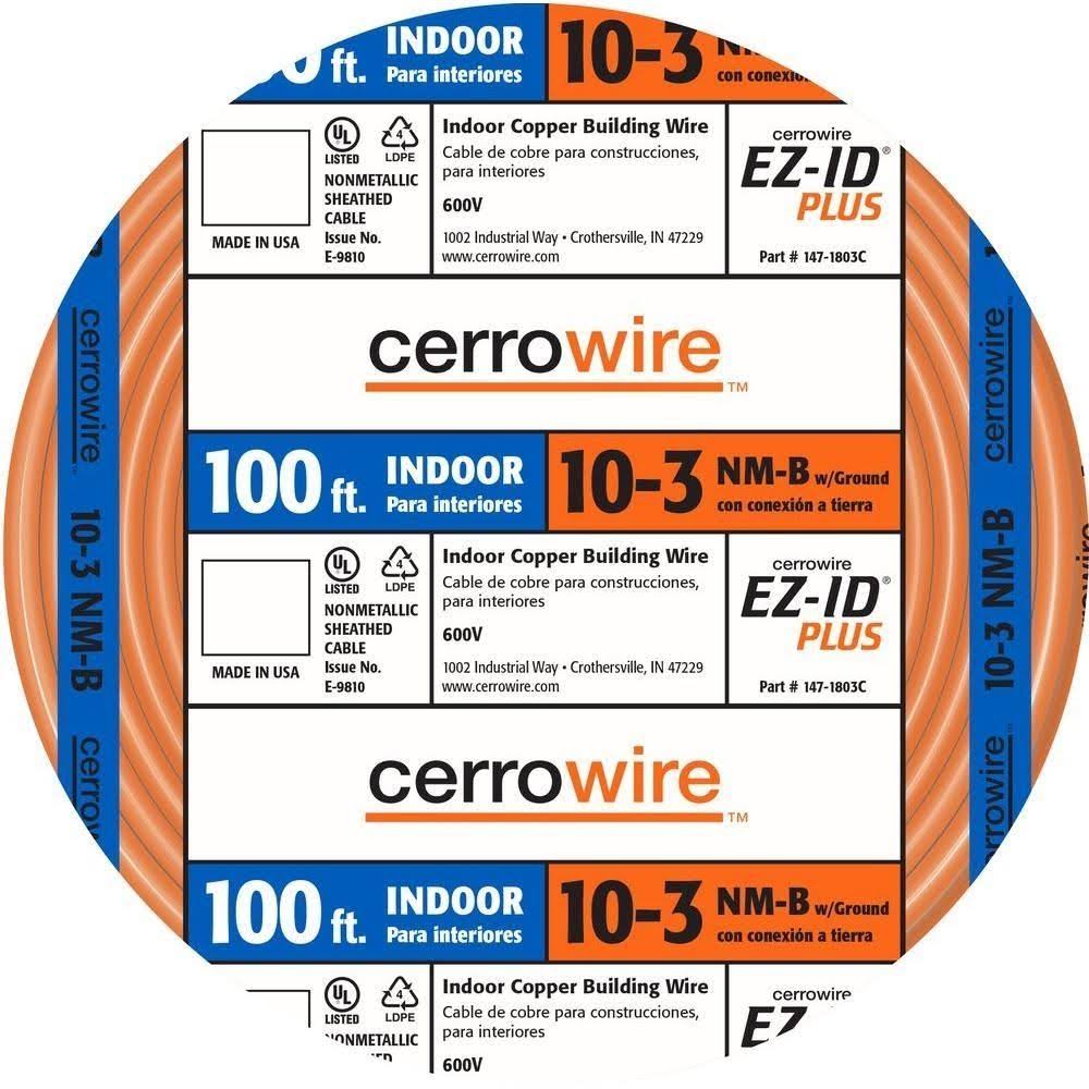 100-ft. 10/3 Non-Metallic Sheathed Electrical Cable with Ground