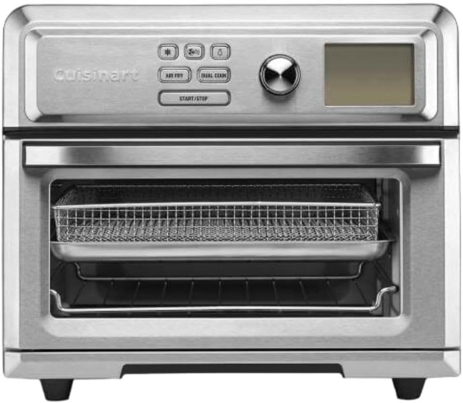 Cuisinart TOA-65 Air Fryer Toaster Oven, Digital Display, Digital 1800 Watt, Adjustable Temperature and Controls, Stainless Steel