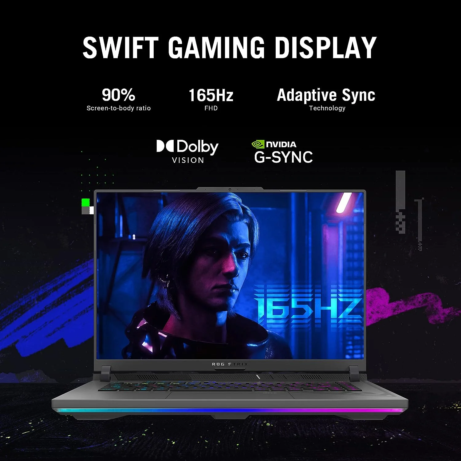 (Open Box) ASUS ROG Strix G16 16” FHD i9-13980HX 16GB 1TB SSD RTX 4070 - Eclipse Gray