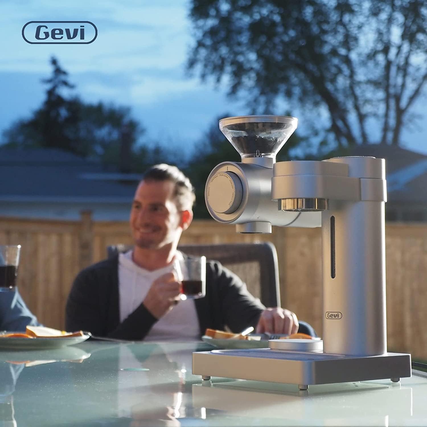 Gevi 4-in-1 Smart Pour-over Coffee Machine Fast Heating Brewer With Built-In Grinder, 51 Step Grind Setting, Automatic Barista Mode, Custom Recipes