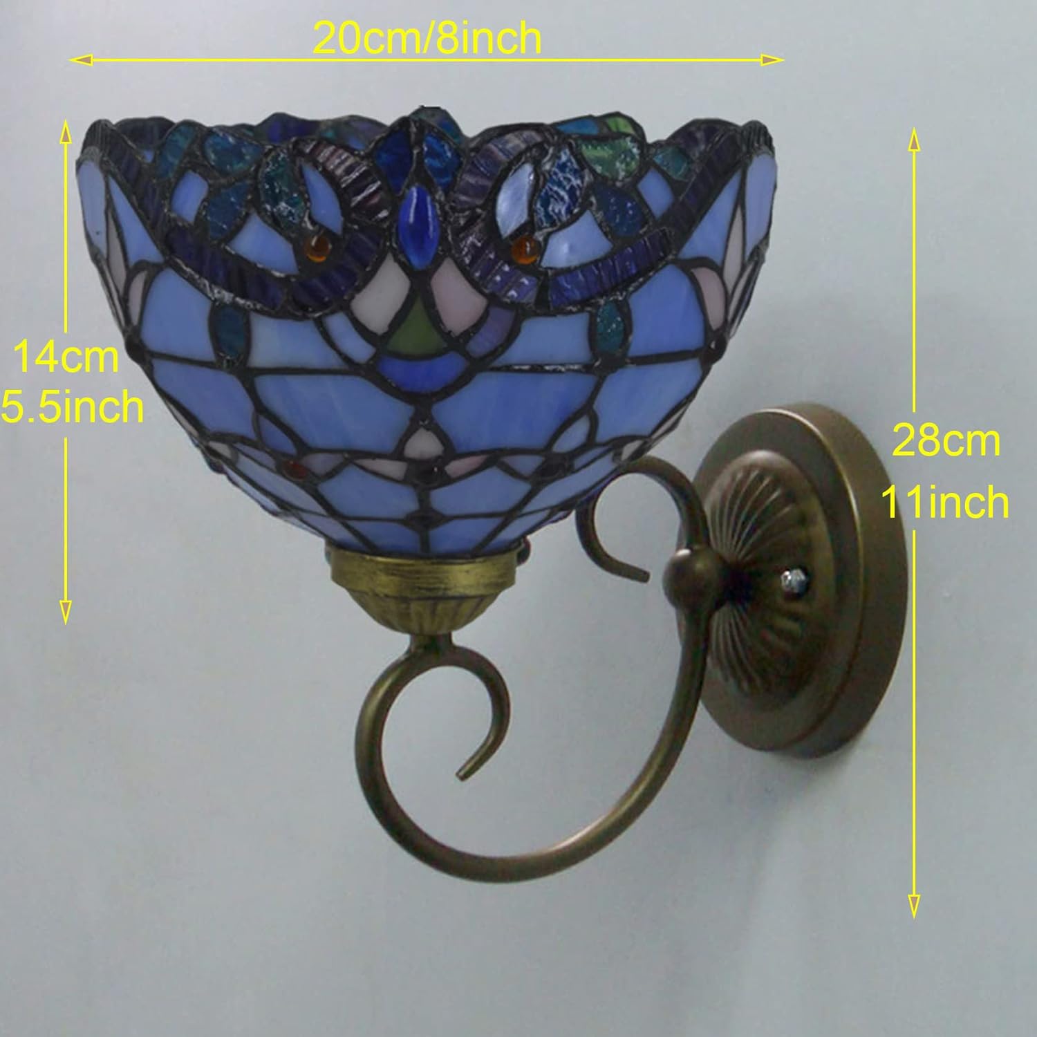 Tiffany Wall Lamp Sconce Light Fixtures Set of Two, Wall Amout Lamp
