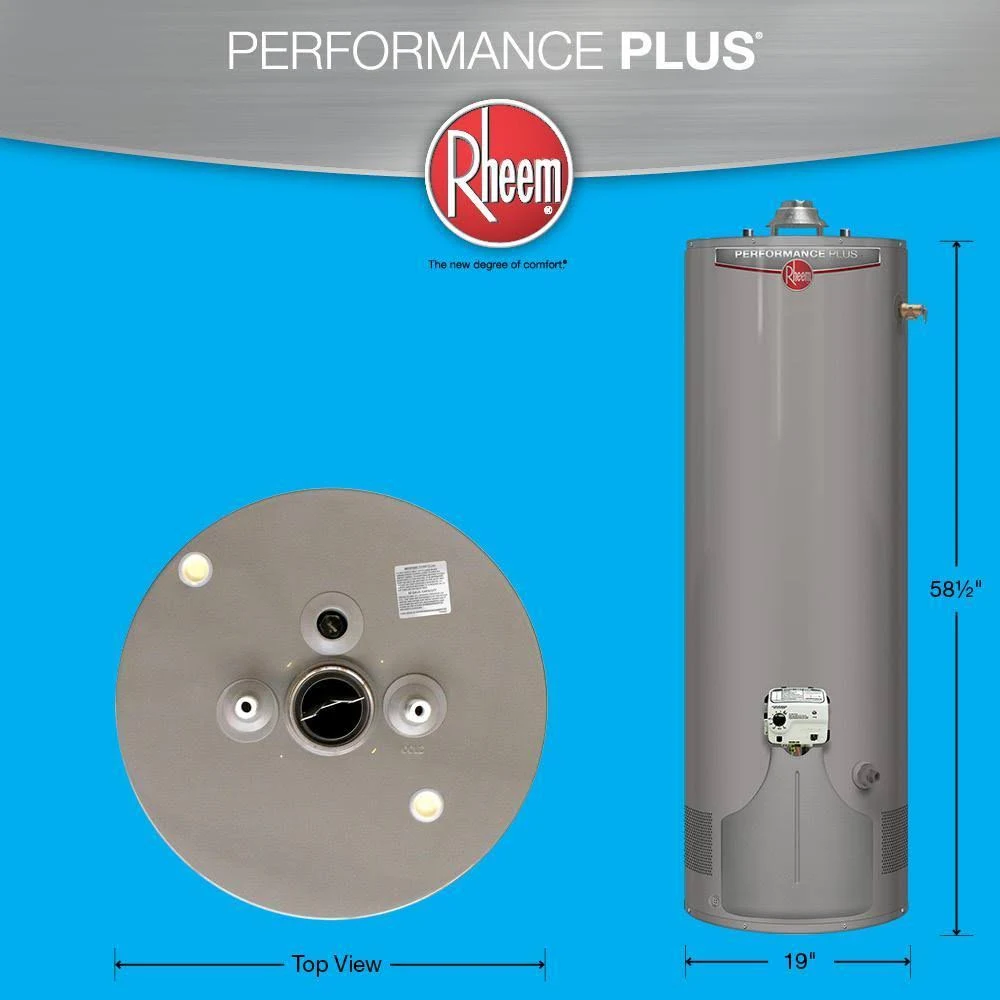 Rheem Performance Plus 40 gal. Tall 9 Year 38,000 BTU Ultra Low Nox (ULN) GAS