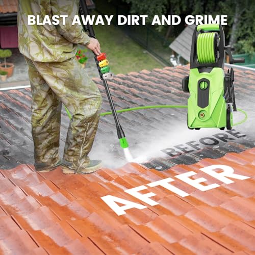 Electric Pressure Washer 5000 PSI 4.0 GPM Power Washers Electric Powered with 33ft Hose, 4 Nozzle and Foam Cannon