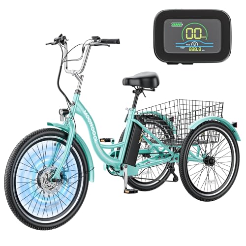 MOONCOOL Electric Tricycle for Adults, 350W 36V Electric Trike Motorized Three Wheel Electric Bicycle