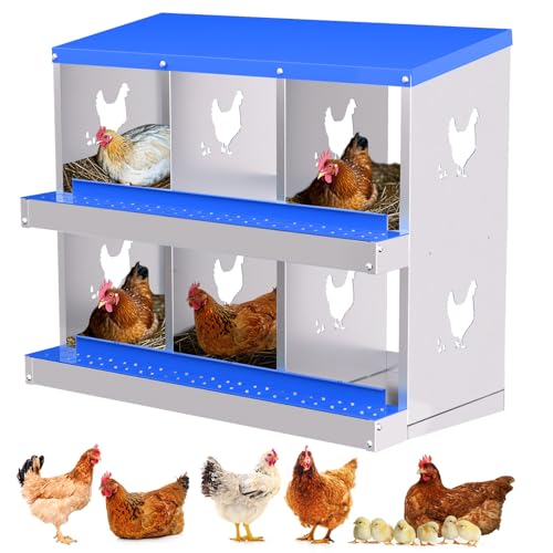 Garvee Chicken Nesting Box with Removable Tray, 8 Compartment Nesting Boxes for Chickens, Easy to Clean and Install