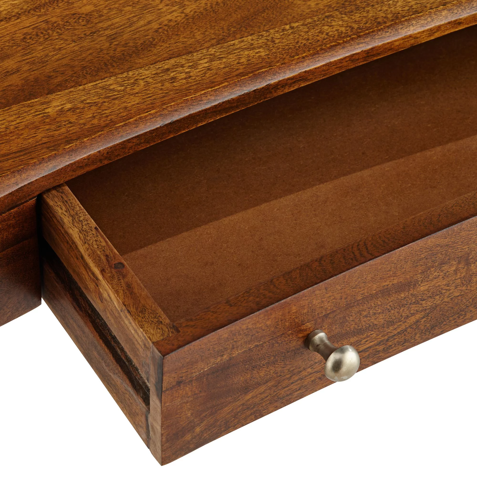 Coast to Coast Knoll 50" Wide Brown Sheesham Wood 1-Drawer Writing Desk