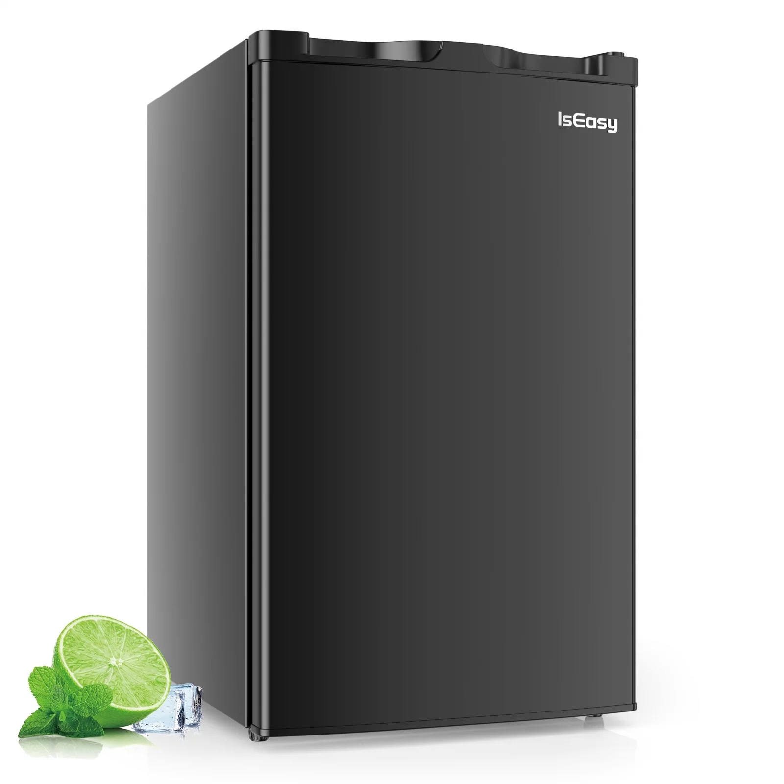 4.4 Cu.Ft Mini Fridge with Freezer, Compact Freezer Compartment, 5 Adjustable Thermostat Control, Low Noise