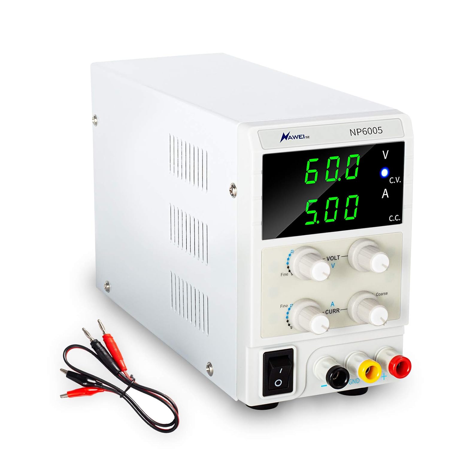 DC Power Supply Variable 30V 5A Precision Adjustable Power Supply 4-Digital LED Display-with Alligator Leads for Lab Equipment, DIY Tool, Repair