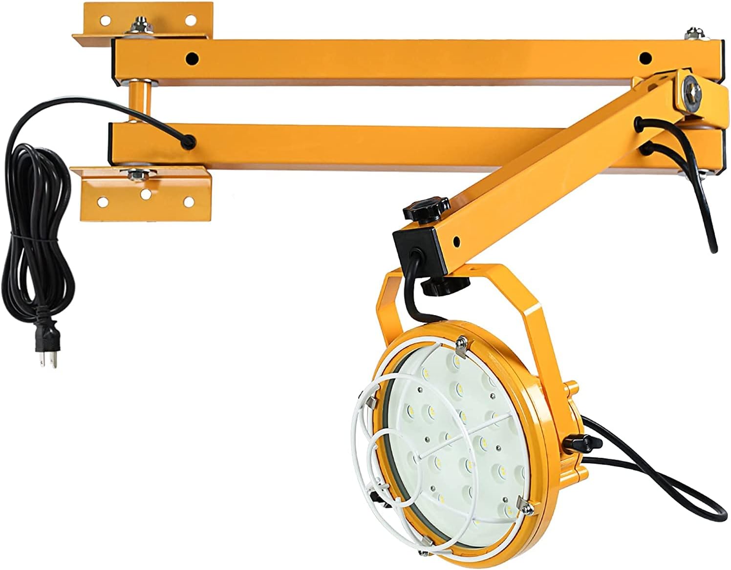 LED Loading Dock Light, Lawind LED Dock Light with Double Swing Arm, Heavy Duty Steel Loading Dock Mounting Arm