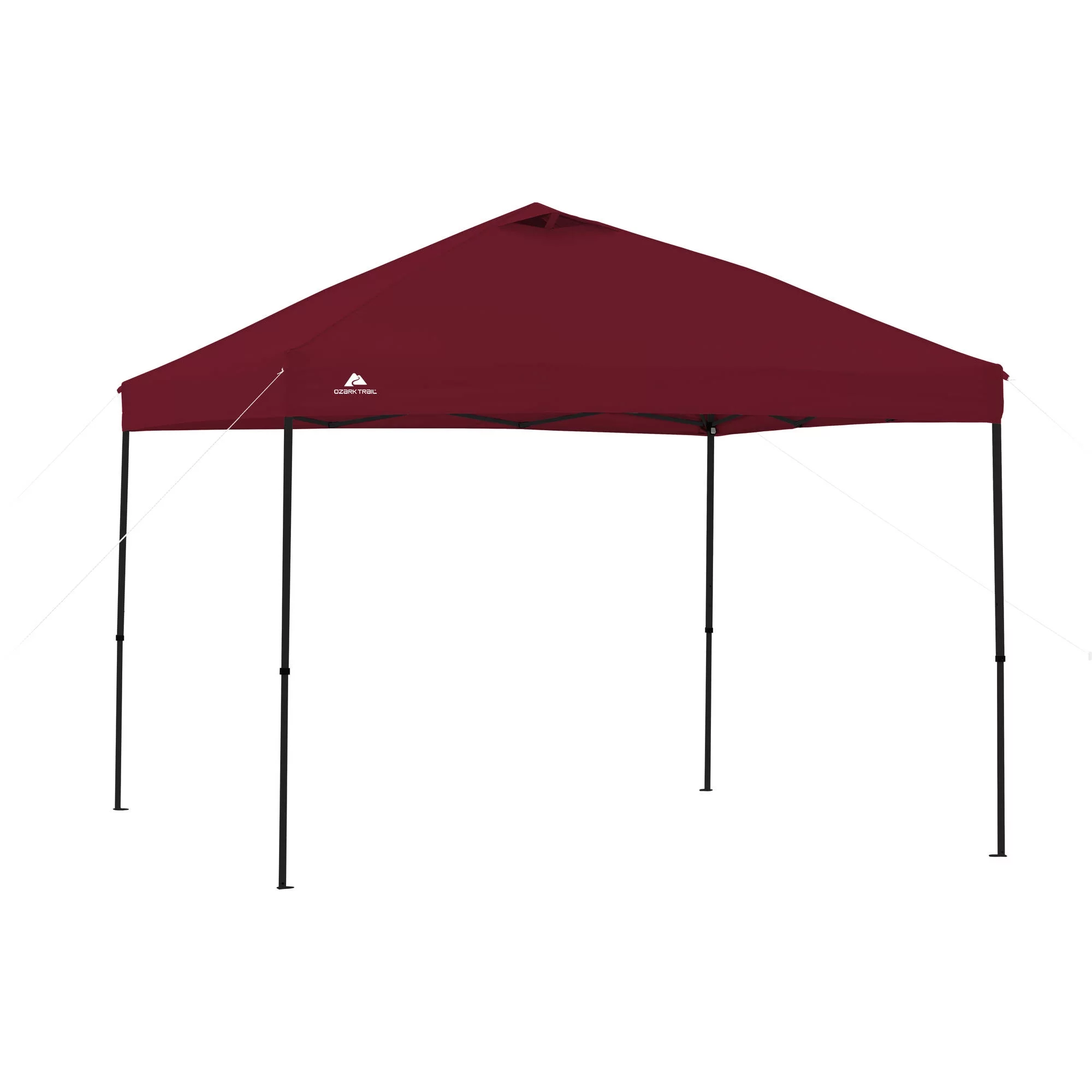 Ozark Trail Simple Push Straight Leg Instant Canopy, White, 10 ft x 10 ft