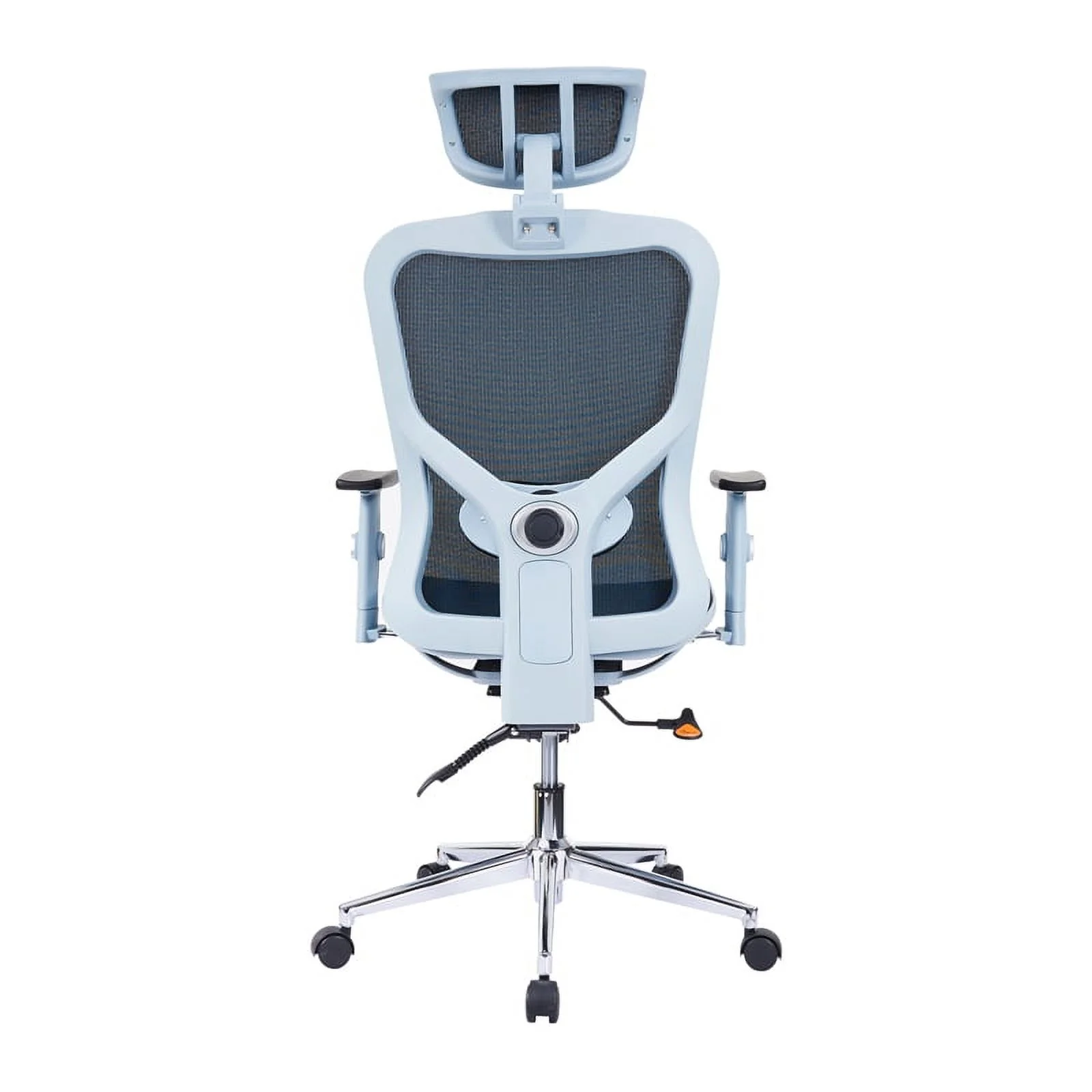 Scranton & Co High-Back Executive Fabric Mesh Office Chair with Arms in Blue