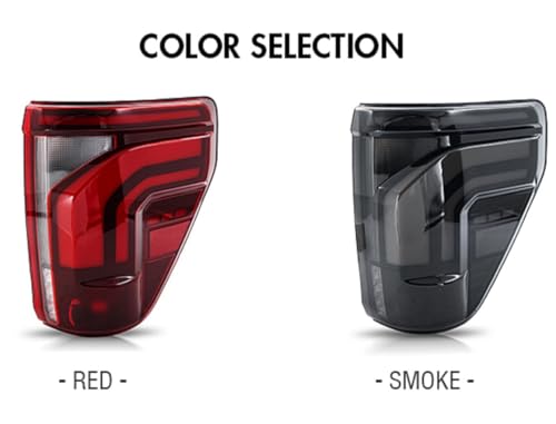 Tail Lights for Ford F150 2021-2025 LED Upgrade Option with Startup Animation Sequential Turn Signal (SMOKE)