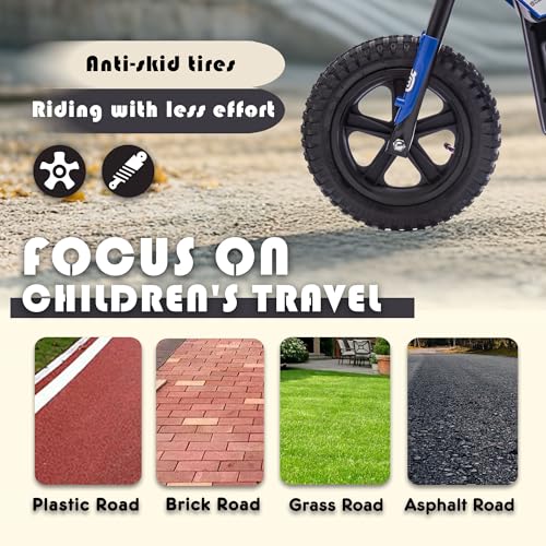 24V 8AH Electric Dirt Bike, Kids Ride On Motorcycle with 200W High Speed Hub Motor, 90 Min Usage, Powered Off-Road Bike withShock Absorber
