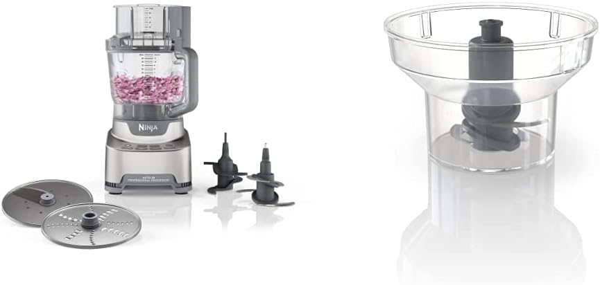 Ninja NF701 Professional XL Food Processor, 1200 Peak-Wattage & Dough. 12-Cup Processor Bowl, Feed Chute/3-Part Pusher, 2 Blades & 2 Discs